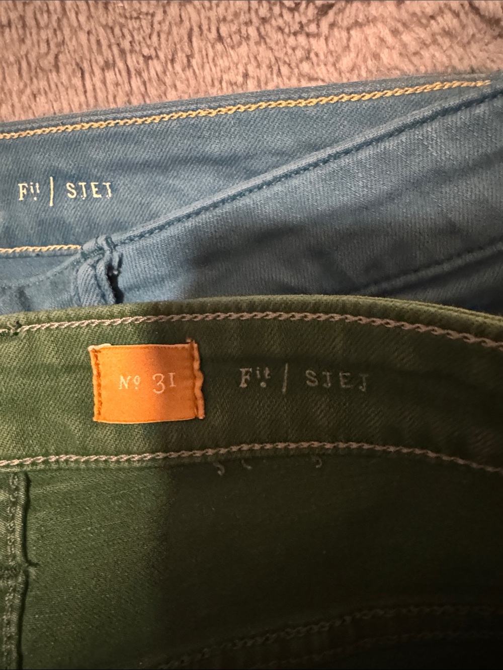 Pilcro and letterpress Green Stretch Slim Straight Jeans w- Size 31/12 - Picture 3 of 6